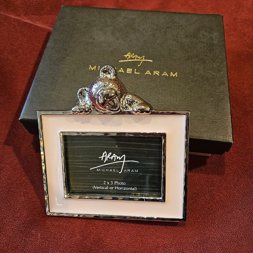 Michael Aram Photo Frame (Pink/Silver)   NIB